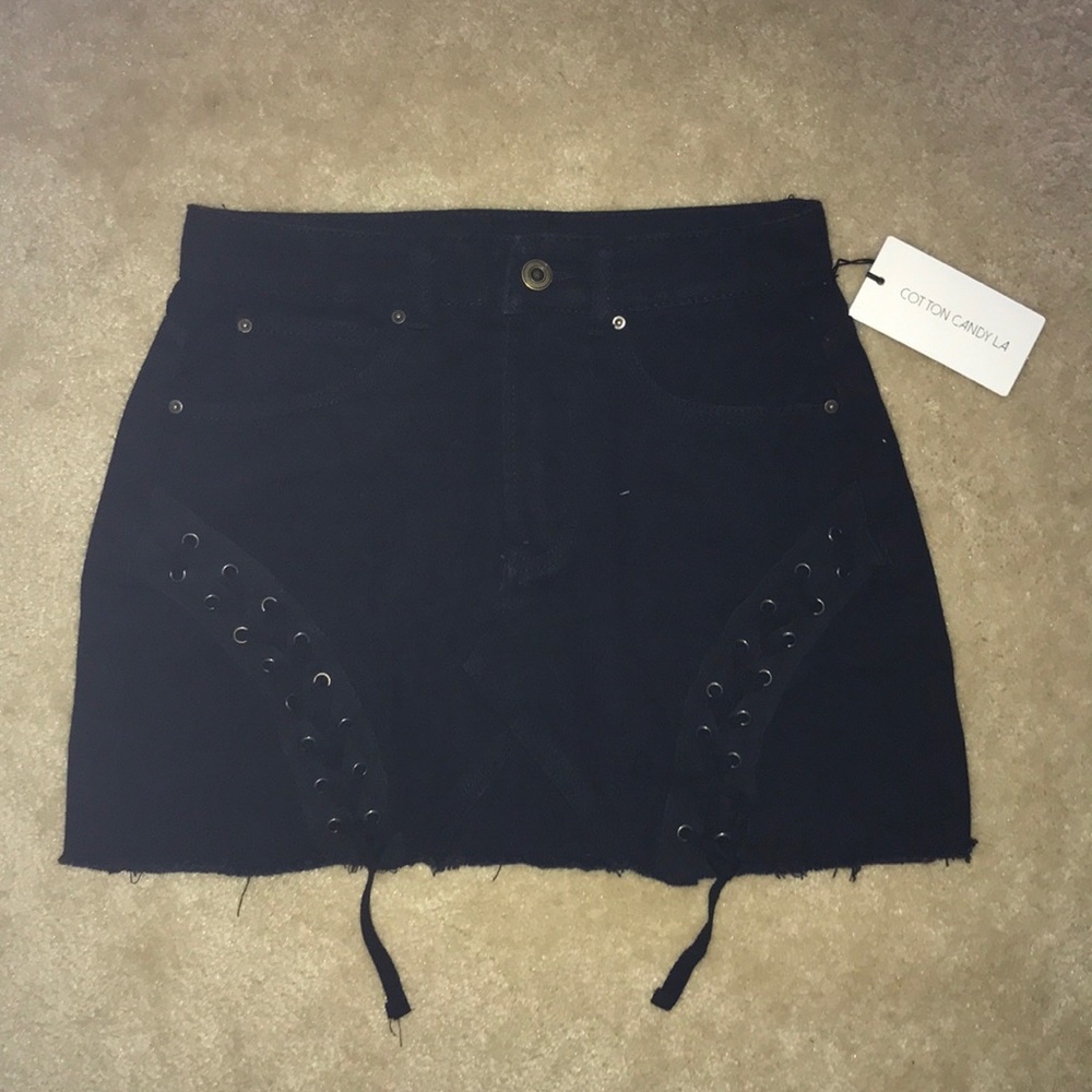 Black jean skirt